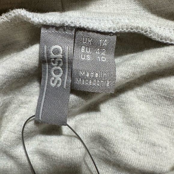 NWT Asos Grey Sweatshirt‎ Cowl Neck Dress Size 10 - Picture 3 of 8